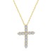 925 Sterling Silver Zirconia Cross Pendant Necklace 80200219