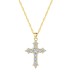 925 Sterling Silver Vintage Zirconia Cross Necklace 80200220