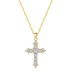 925 Sterling Silver Vintage Zirconia Cross Necklace 80200220