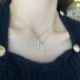 925 Sterling Silver Vintage Zirconia Cross Necklace 80200220