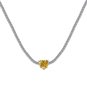 Sparkle 8A Zirconia Heart Pendant Tennis Party Necklace 80200231