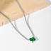 Sparkle 8A Zirconia Rectangle Pendant Tennis Party Necklace 80200232