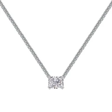 Sparkle 8A Zirconia Rectangle Pendant Tennis Party Necklace 80200232