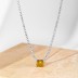 Sparkle 8A Zirconia Rectangle Pendant Tennis Party Necklace 80200232