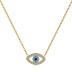 Shiny Zirconia Evil Eye Pendant Necklace 80200234