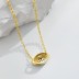 Shiny Zirconia Evil Eye Pendant Necklace 80200234