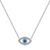 Shiny Zirconia Evil Eye Pendant Necklace 80200234