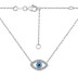 Shiny Zirconia Evil Eye Pendant Necklace 80200234