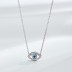 Shiny Zirconia Evil Eye Pendant Necklace 80200234