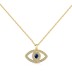 Shiny Zirconia Evil Eye Pendant Necklace 80200235