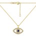 Shiny Zirconia Evil Eye Pendant Necklace 80200235