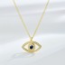 Shiny Zirconia Evil Eye Pendant Necklace 80200235