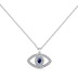 Shiny Zirconia Evil Eye Pendant Necklace 80200235