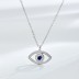 Shiny Zirconia Evil Eye Pendant Necklace 80200235