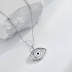 Shiny Zirconia Evil Eye Pendant Necklace 80200235