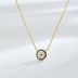 Shiny Zirconia Evil Eye Pendant Necklace 80200236