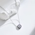 Shiny Zirconia Evil Eye Pendant Necklace 80200236