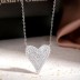 Shiny Zirconia Love Heart Pendant Necklace 80200237