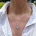 Sparkle Zirconia Heart Pendant Party Necklace 80200239
