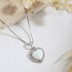 Sparkle Zirconia Opal Heart Pendant Party Necklace 80200240
