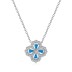 Sparkle Zirconia Flower Pendant Party Necklace 80200241