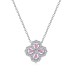 Sparkle Zirconia Flower Pendant Party Necklace 80200241