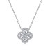 Sparkle Zirconia Flower Pendant Party Necklace 80200241