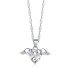 Sparkle Zirconia Wing Heart Pendant Party Necklace 80200242
