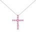 Shiny Zirconia Cross Heart Pendant Party Necklace 80200244