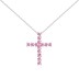 Shiny Zirconia Cross Heart Pendant Party Necklace 80200244