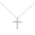 Shiny Zirconia Cross Heart Pendant Party Necklace 80200244