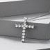 Shiny Zirconia Cross Heart Pendant Party Necklace 80200244