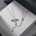 Shiny Zirconia Cross Heart Pendant Party Necklace 80200244