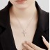 Shiny Zirconia Cross Heart Pendant Party Necklace 80200244