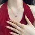 Shiny Zirconia Heart Pendant Party Necklace 80200245