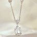 Sparkle 8A Zirconia Teardrop Pendant Party Necklace 80200247