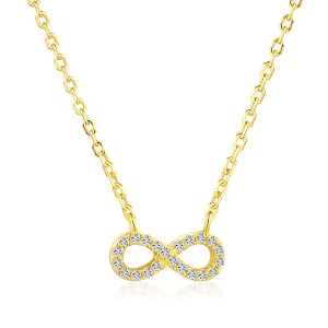 Classical Zirconia Infinity Pendant Necklace 80200248