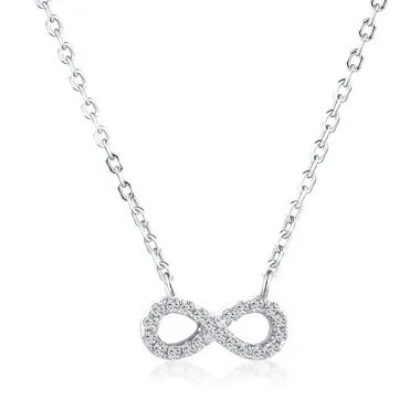 Classical Zirconia Infinity Pendant Necklace 80200248