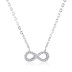 Classical Zirconia Infinity Pendant Necklace 80200248