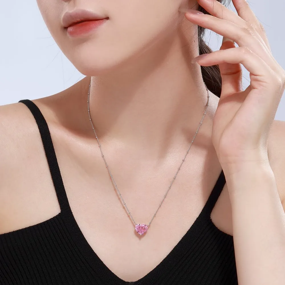 Sparkle 8A Zirconia Heart Pendant Beads Necklace 80200250 - image2