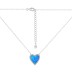 Zirconia Blue Opal Pendant Party Necklace 80200251
