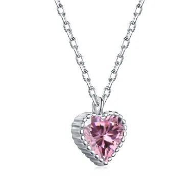 Classical Zirconia Heart Pendant Necklace 80200252