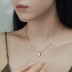 Shiny Heart Zirconia Star Pendant Necklace 80200254