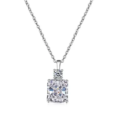 Sparkle 8A Zirconia Rectangle Pendant Necklace 80200255