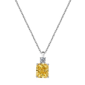Sparkle 8A Zirconia Rectangle Pendant Necklace 80200255