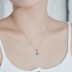 Classical Zirconia Opal Pendant Necklace 80200256