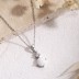 Classical Zirconia Opal Pendant Necklace 80200256