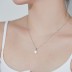 Minimalism Rectangle Opal Pendant Necklace 80200257