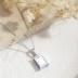 Minimalism Rectangle Opal Pendant Necklace 80200257