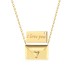 DIY Letters Love Heart Envelop Pendant Necklace 8000258